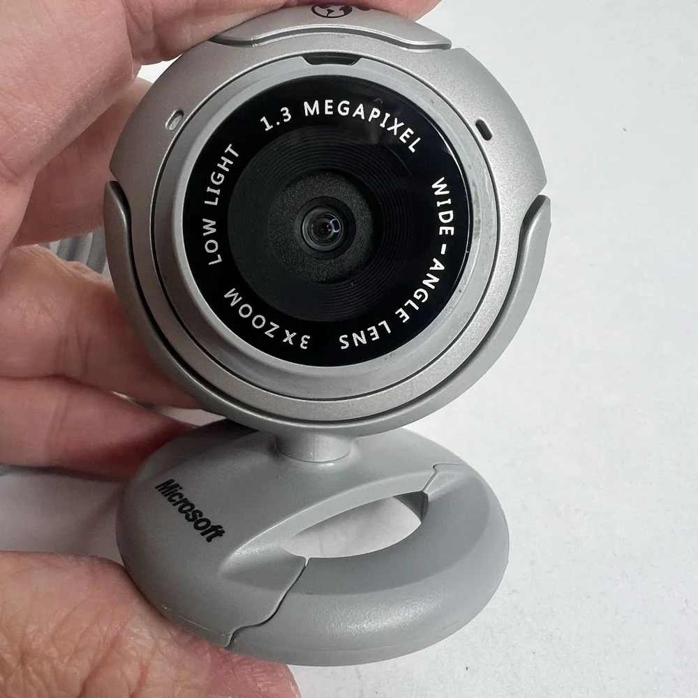Vintage Microsoft Lifecam webcam VX-6000 HD Wide Angle Lens 3x Digital Zoom
